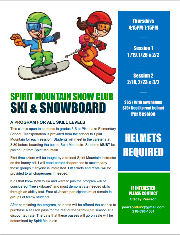 Spirit Mt After School Ski  Club